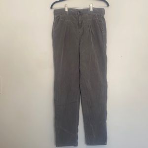 American Eagle Gray Corduroy Mom Jeans Pants size 4 regular